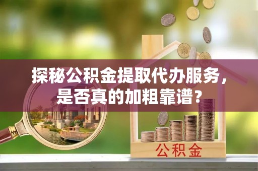 茶山探秘公积金提取代办服务，是否真的加粗靠谱？