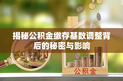 茶山揭秘公积金缴存基数调整背后的秘密与影响
