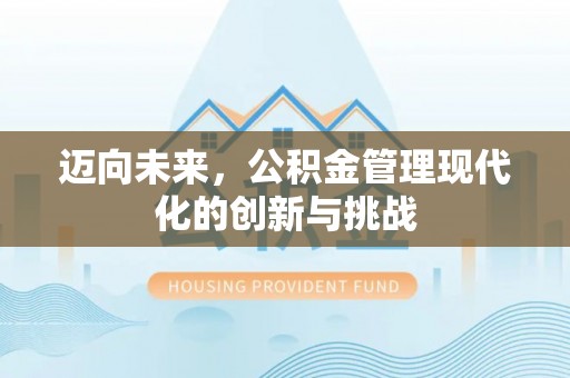 茶山迈向未来，公积金管理现代化的创新与挑战