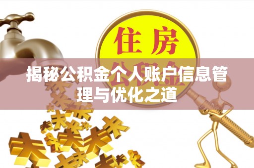 茶山揭秘公积金个人账户信息管理与优化之道