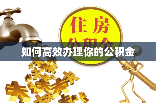茶山如何高效办理你的公积金