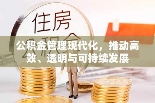 茶山公积金管理现代化，推动高效、透明与可持续发展