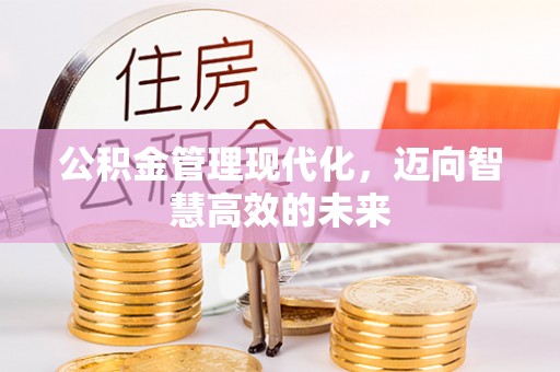 茶山公积金管理现代化，迈向智慧高效的未来