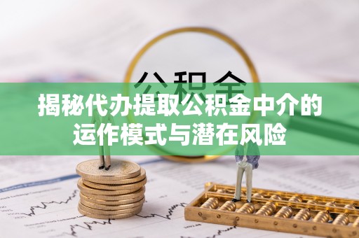 茶山揭秘代办提取公积金中介的运作模式与潜在风险