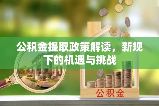 茶山公积金提取政策解读，新规下的机遇与挑战