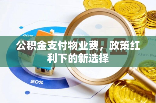 茶山公积金支付物业费，政策红利下的新选择