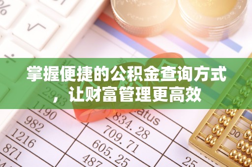 茶山掌握便捷的公积金查询方式，让财富管理更高效